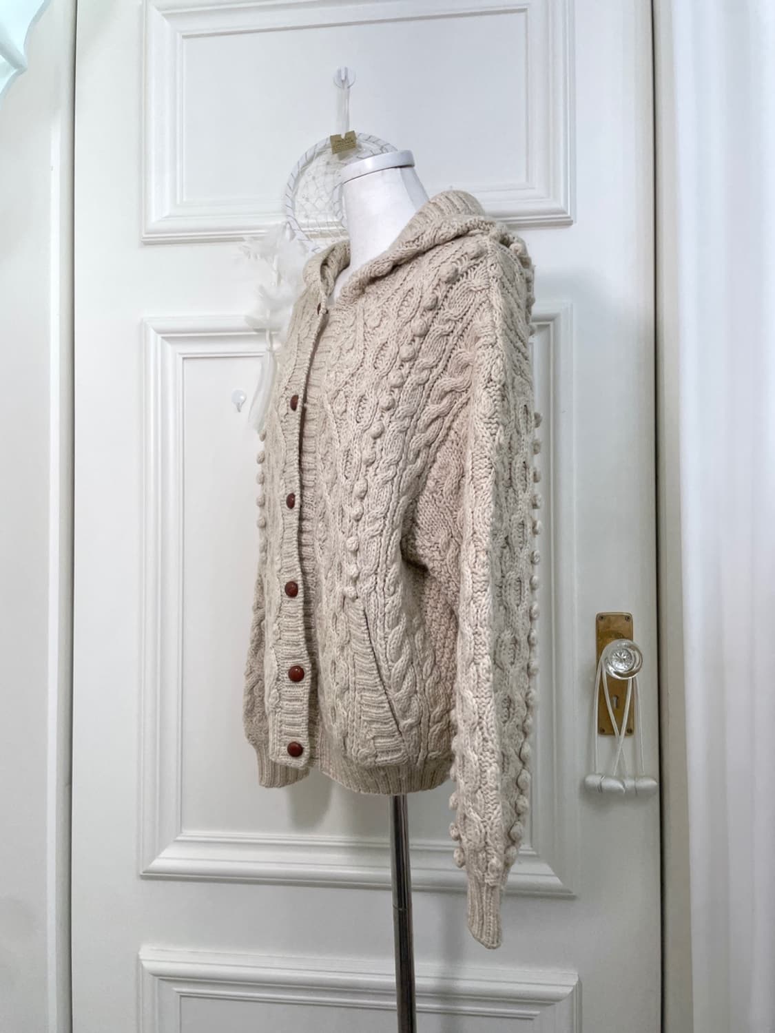 beigeivory pongpong hoodie pocket wool c 상품이미지2