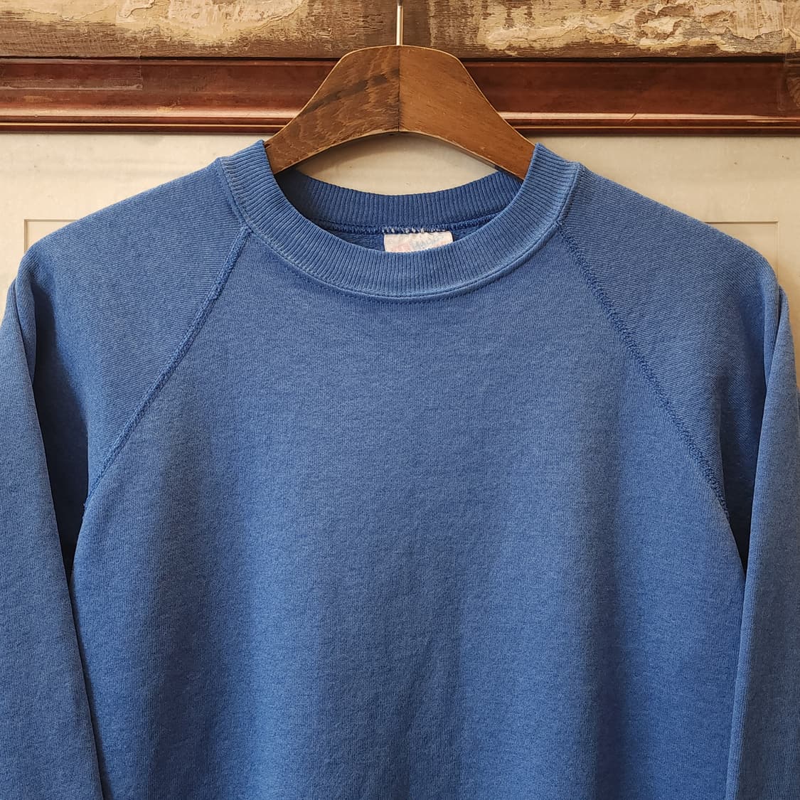 90s 헤인즈 빈티지 스웻셔츠 플레인 스웻셔츠 파스텔 블루 페이딩 L 상품이미지3