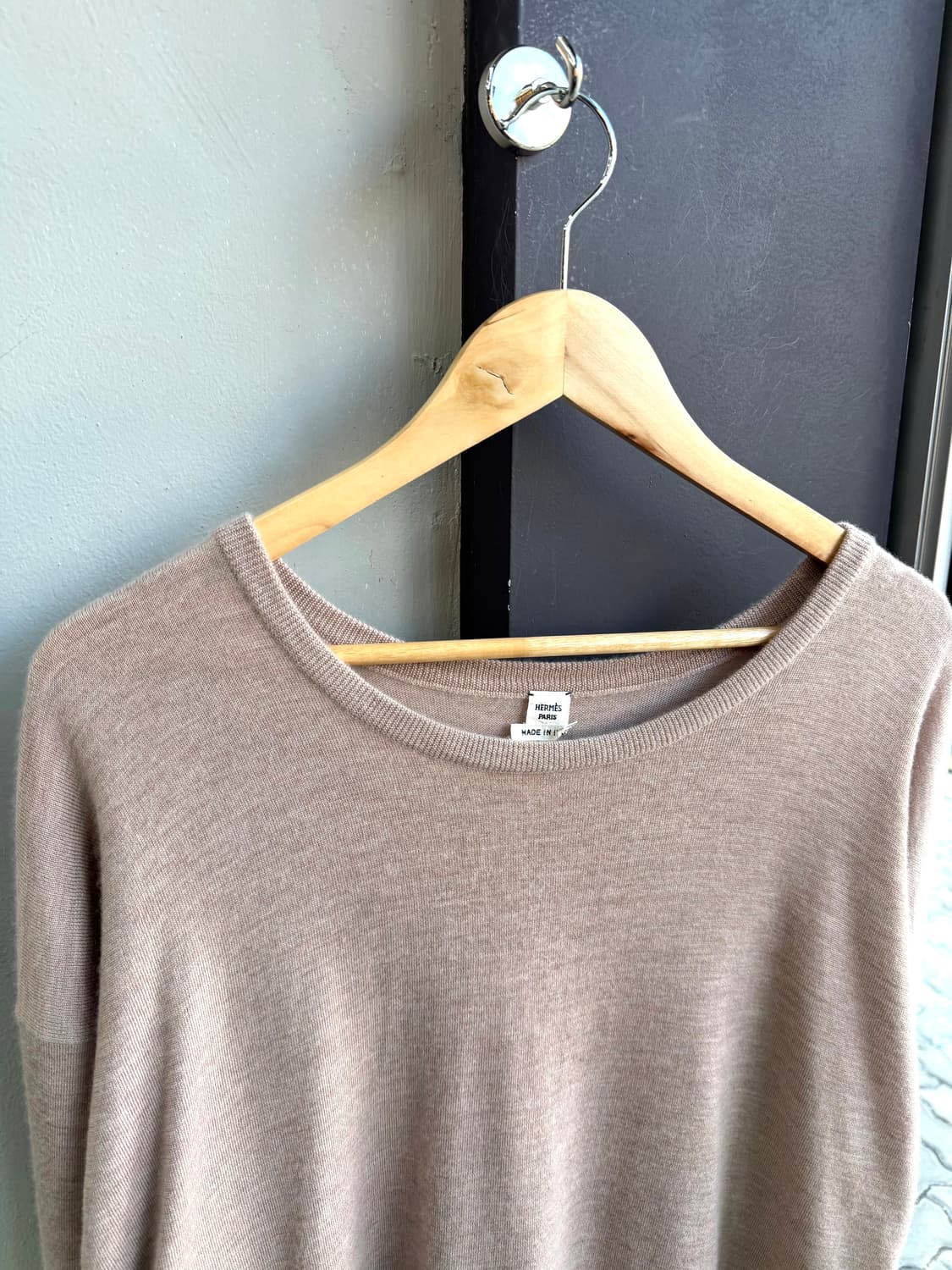 38/ 에르메스 캐시미어100% 라운드 니트 상품이미지3