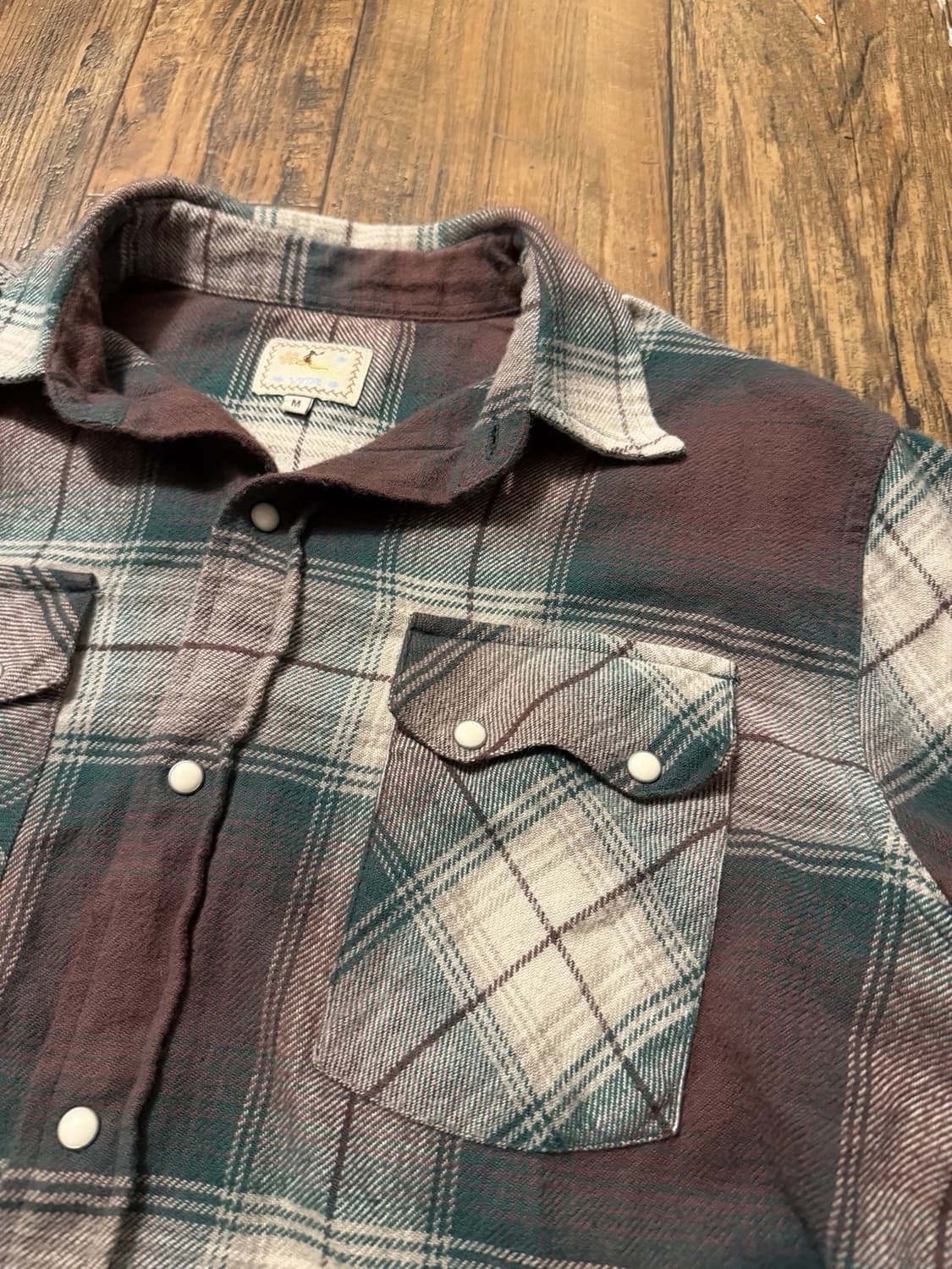 와이트 와시드 플란넬 워크셔츠 상품이미지2