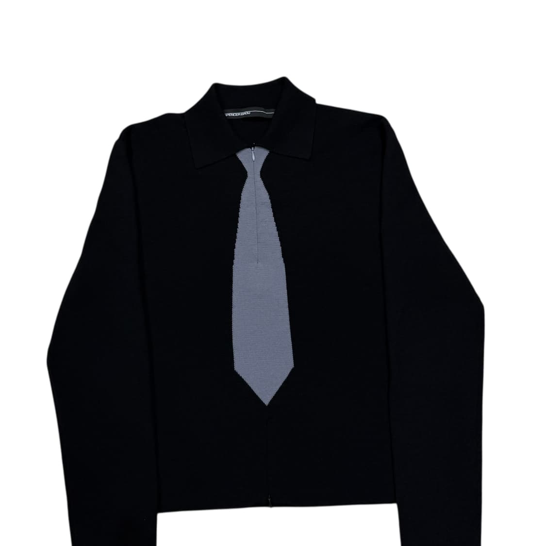 스펜서 바두 울 니트 폴로 카라티 블랙 L 상품이미지2