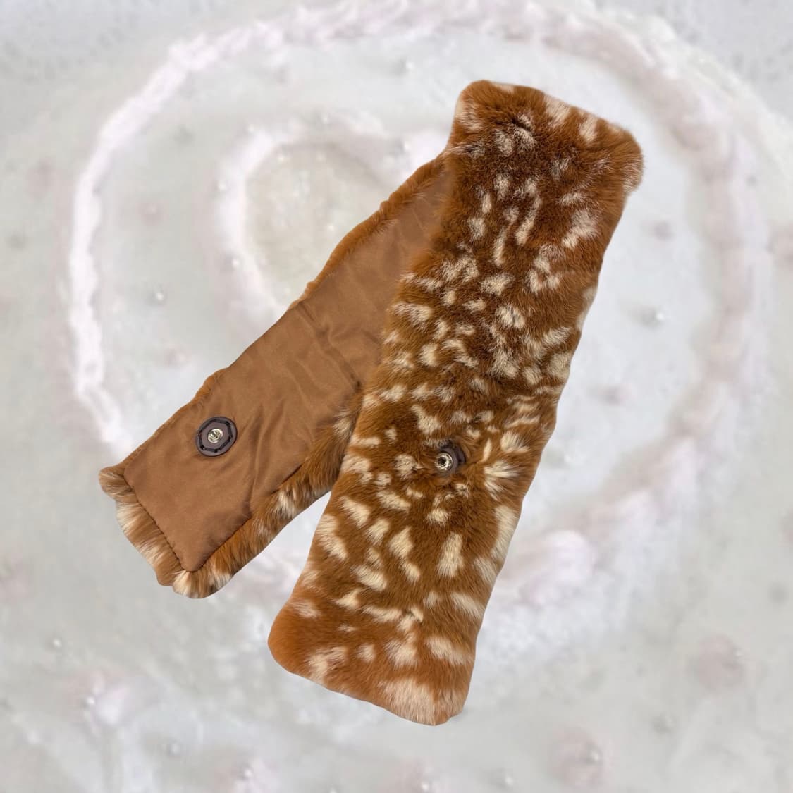 일본 빈티지 리얼 래빗퍼 원버튼 머플러 토끼털 상품이미지4