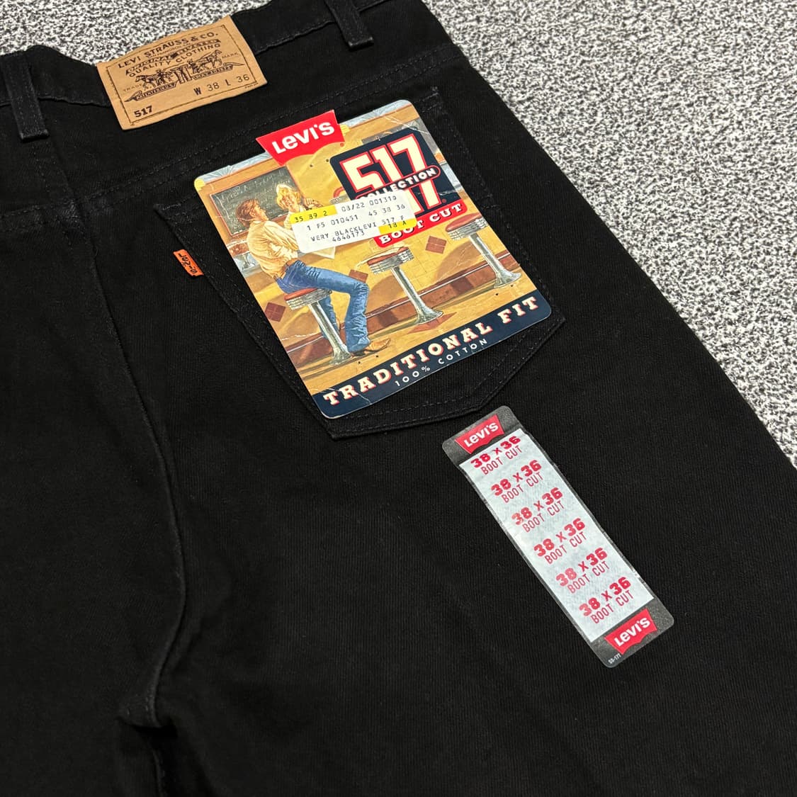 90s 빈티지 리바이스 517 블랙 허리46cm 상품이미지5