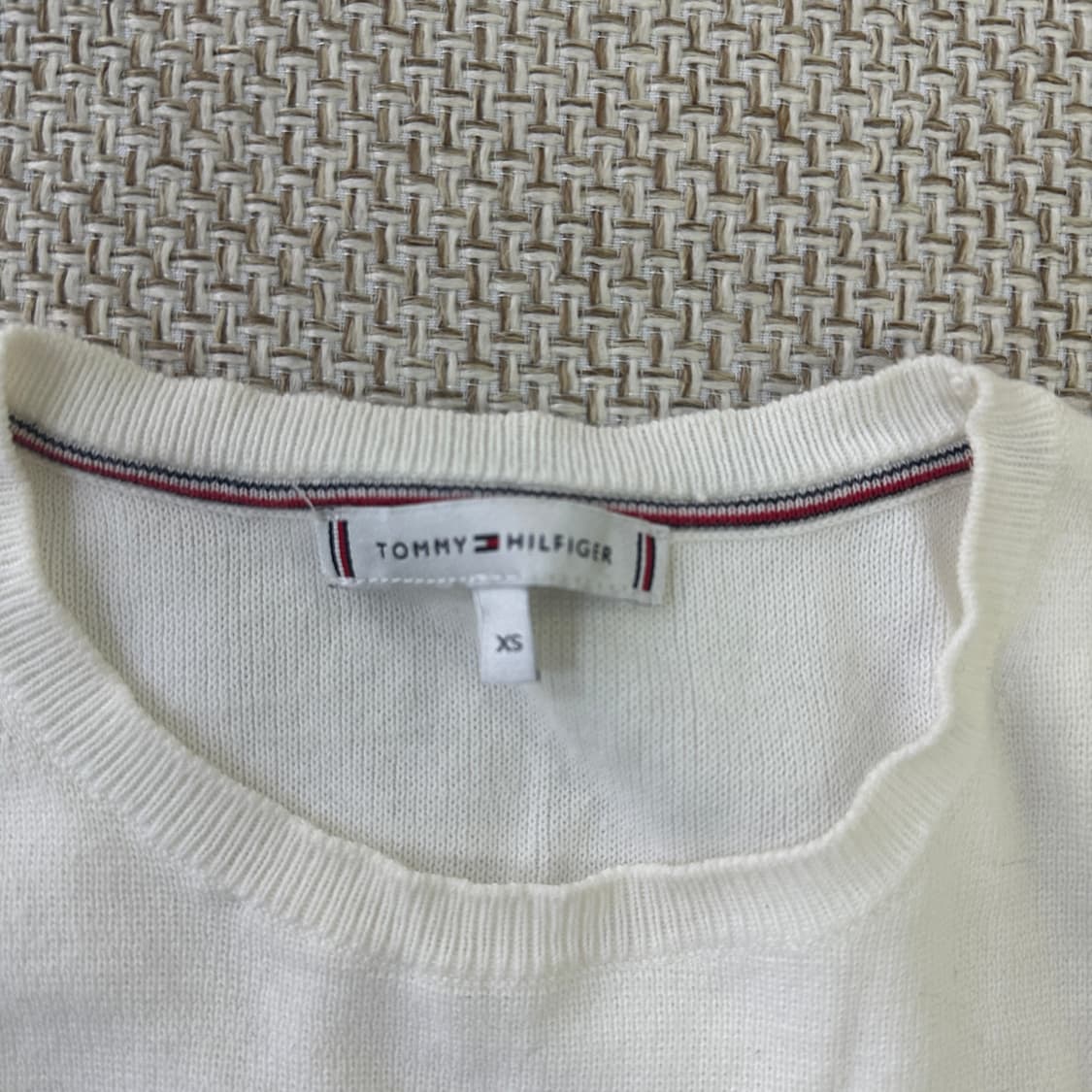 XS 타미힐피거 화이트 니트 탑 0408D 상품이미지2