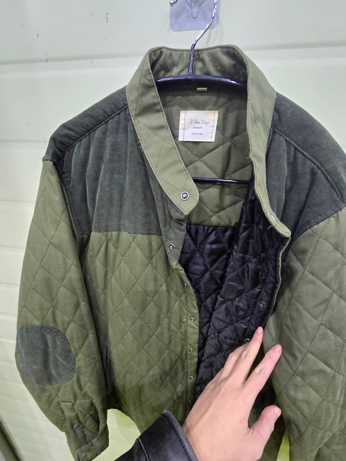  퀼팅 코듀로이 배색 자켓 상품이미지5