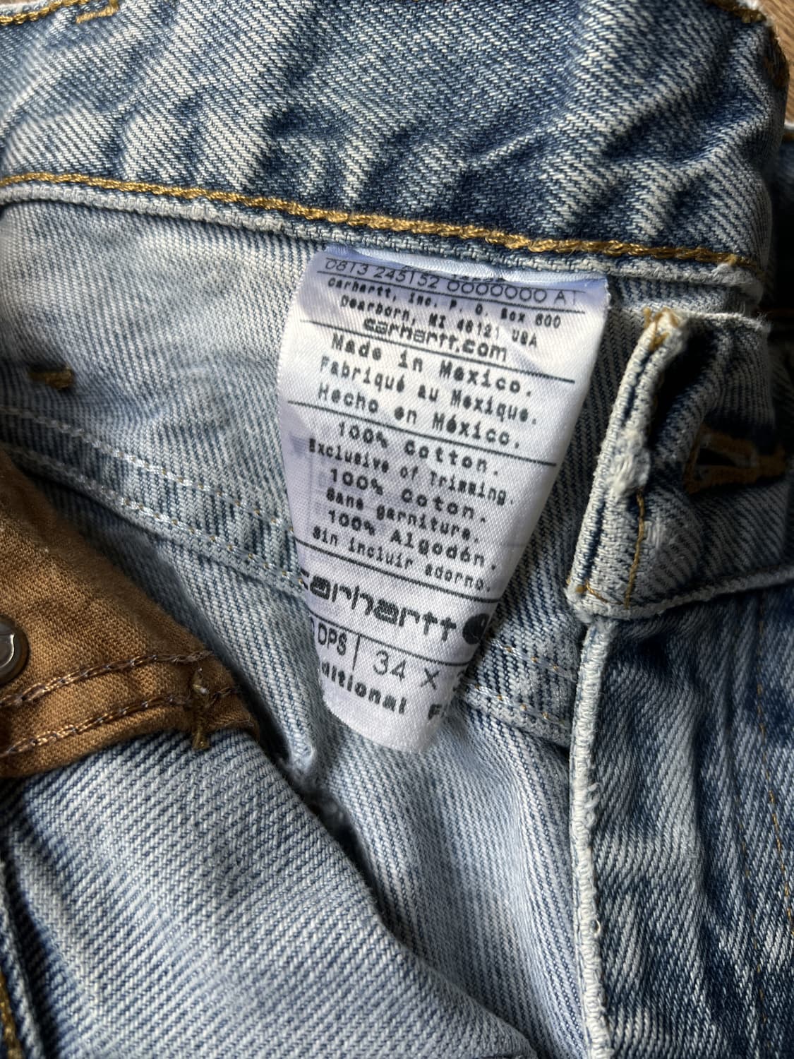 [34]칼하트 USA 빈티지 워싱 워크 데님 팬츠 상품이미지9