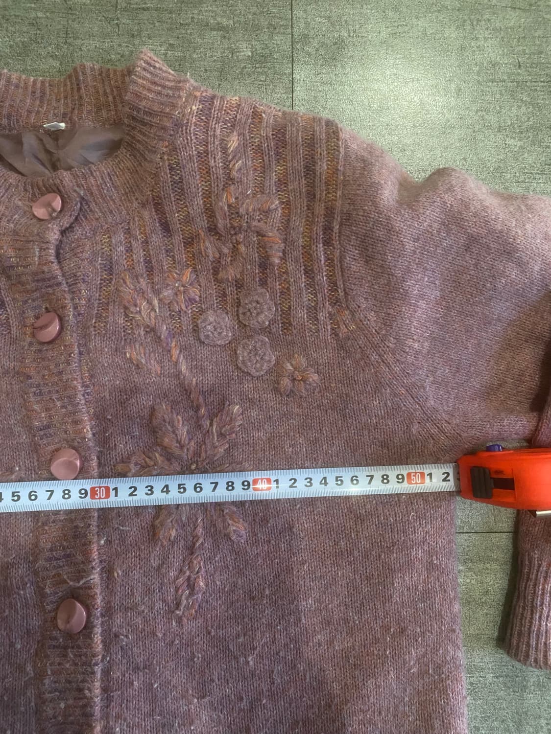 일본빈티지 하구미모리걸 할메카지바선생 플라워니트가디건 상품이미지2