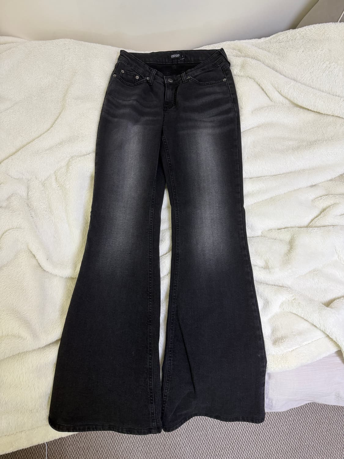 오도어 부츠컷 vintage raw jean in black 3사이즈 상품이미지2