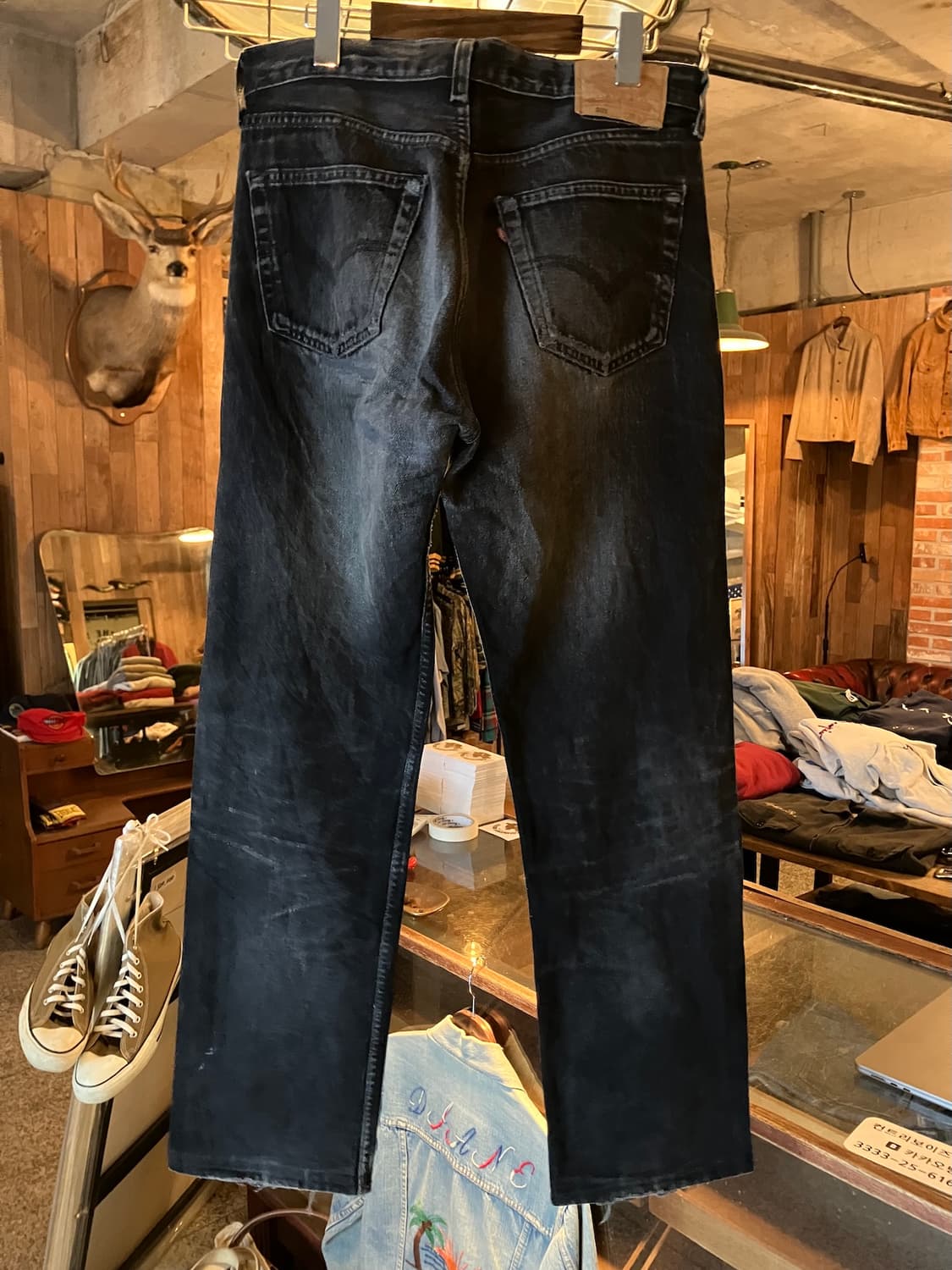 90s USA Levis 501 0660 Black Denim Pants 상품이미지5