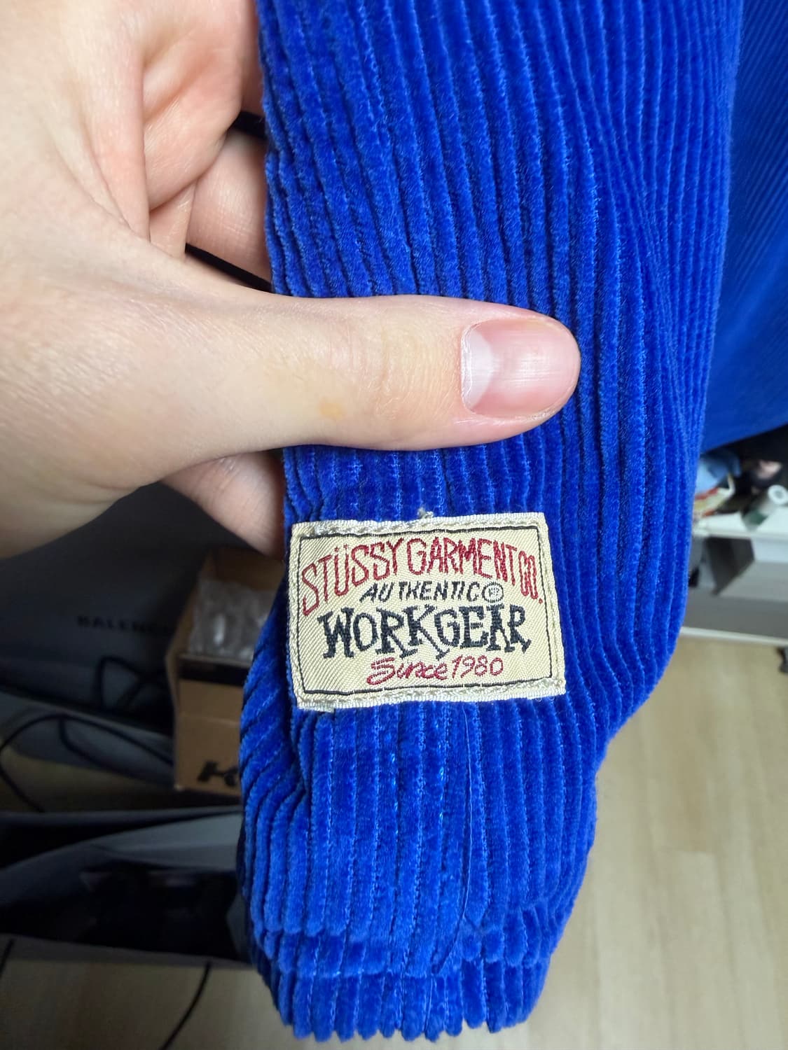 스투시 코드 퀼티드 오버셔츠 로얄 블루 M 사이즈 상품이미지5