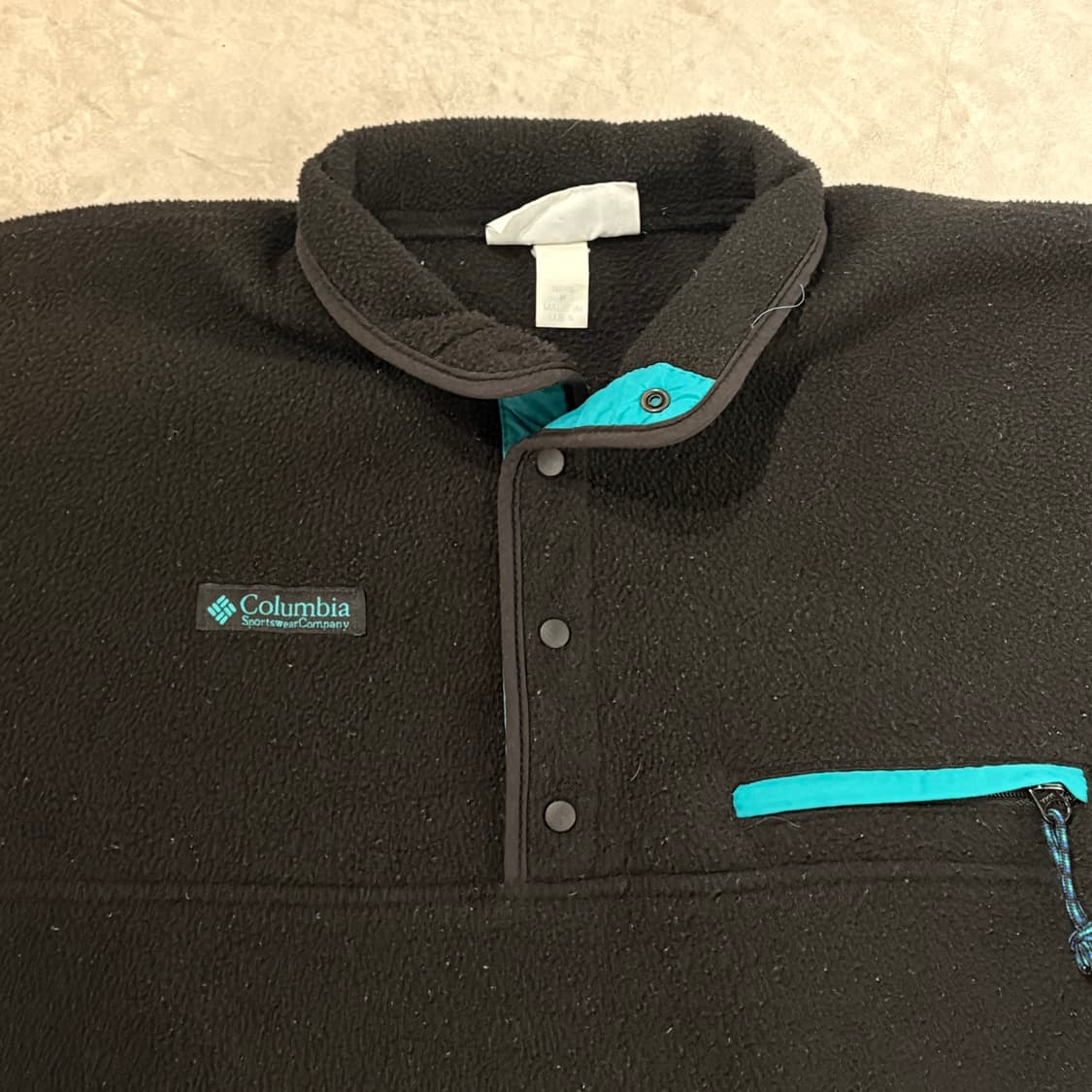 90s USA 🇺🇸 콜롬비아 플리스 신칠라 스냅티 풀오버 후리스 상품이미지2