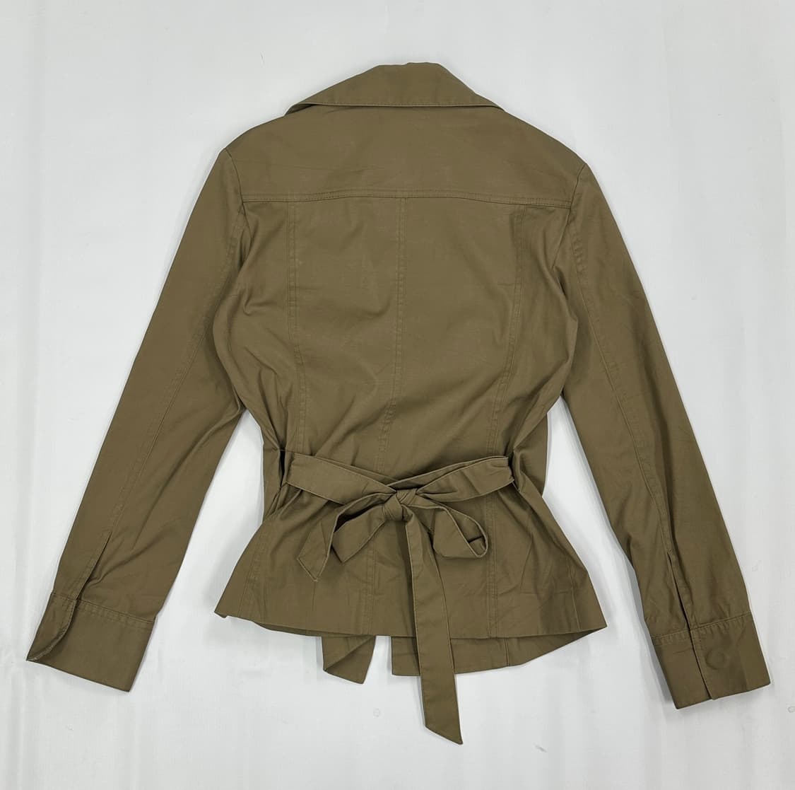 👜핀터 나나깔 셋업 코디세트👜 베이지 셔츠 허리라인 리본 정장 상품이미지4