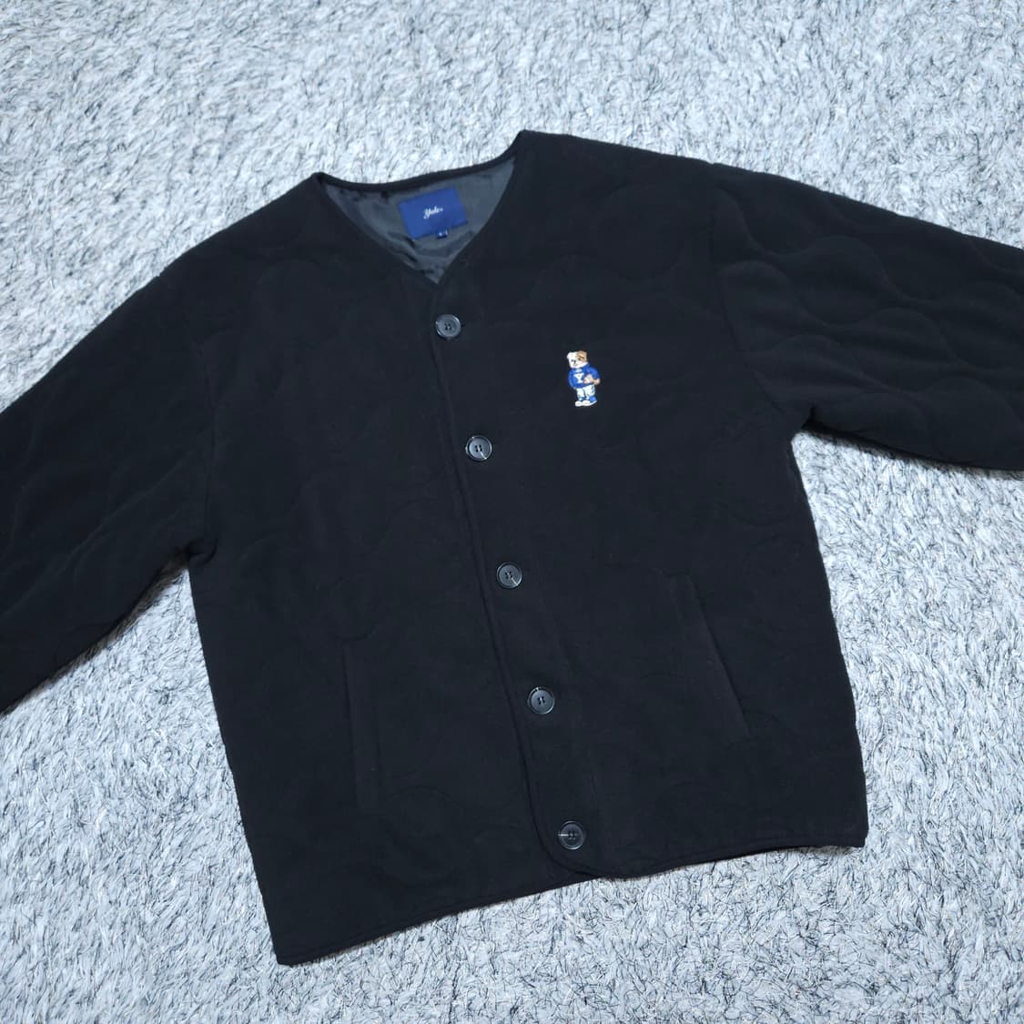 예일Yale) L 남자 뽀글이 플리스자켓 블랙 / 왕눈이샵 상품이미지2