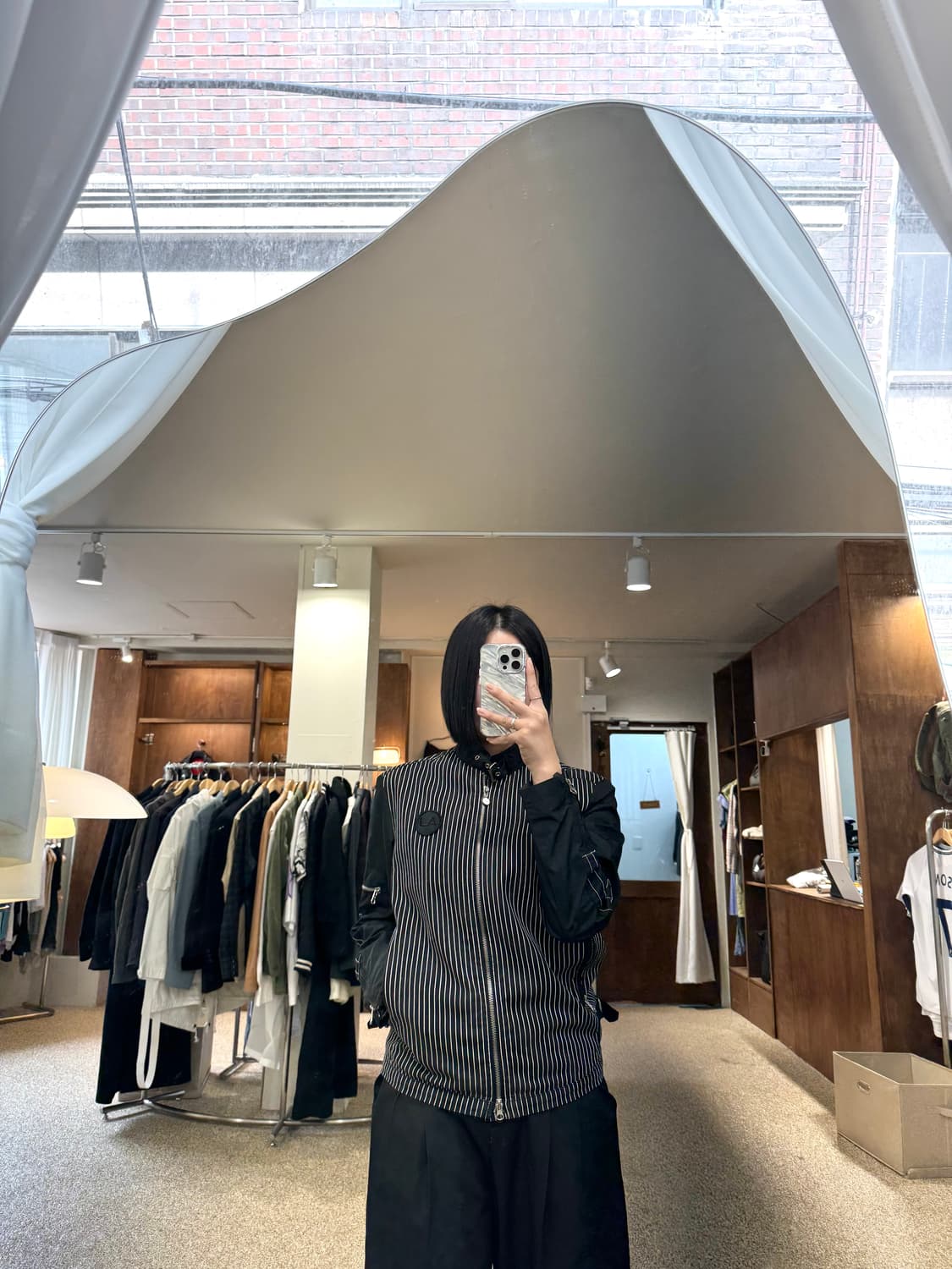 아르마니 진스 스트라이프 블루종 자켓 상품이미지2