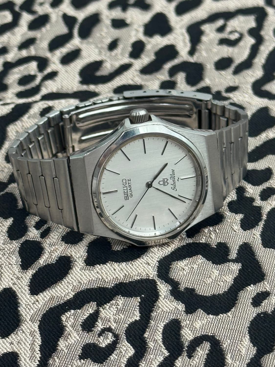 80s 빈티지 세이코 실버웨이브 쿼츠 상품이미지6