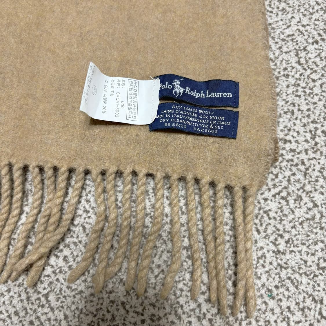 [택포,램스울80] 폴로 랄프로렌 이태리 투웨이 머플러 목도리 [A+] 상품이미지3