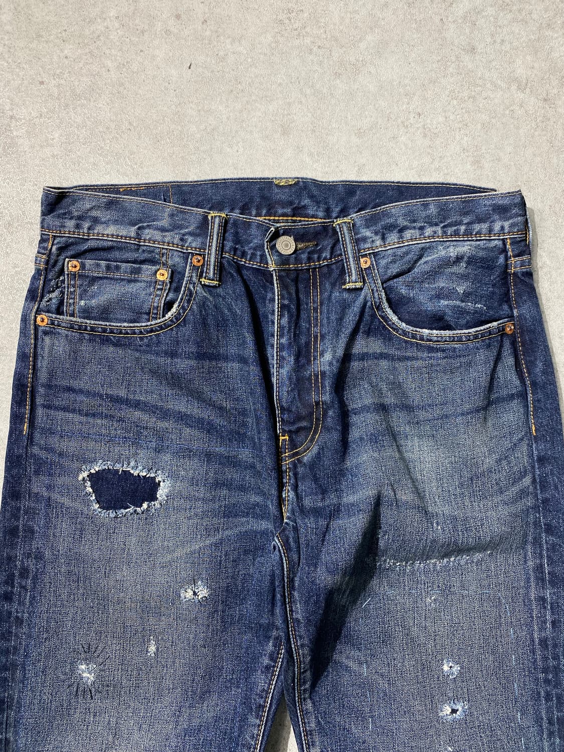 [32] Levi's 505 리바이스 사시코 리페어 데님팬츠 상품이미지3