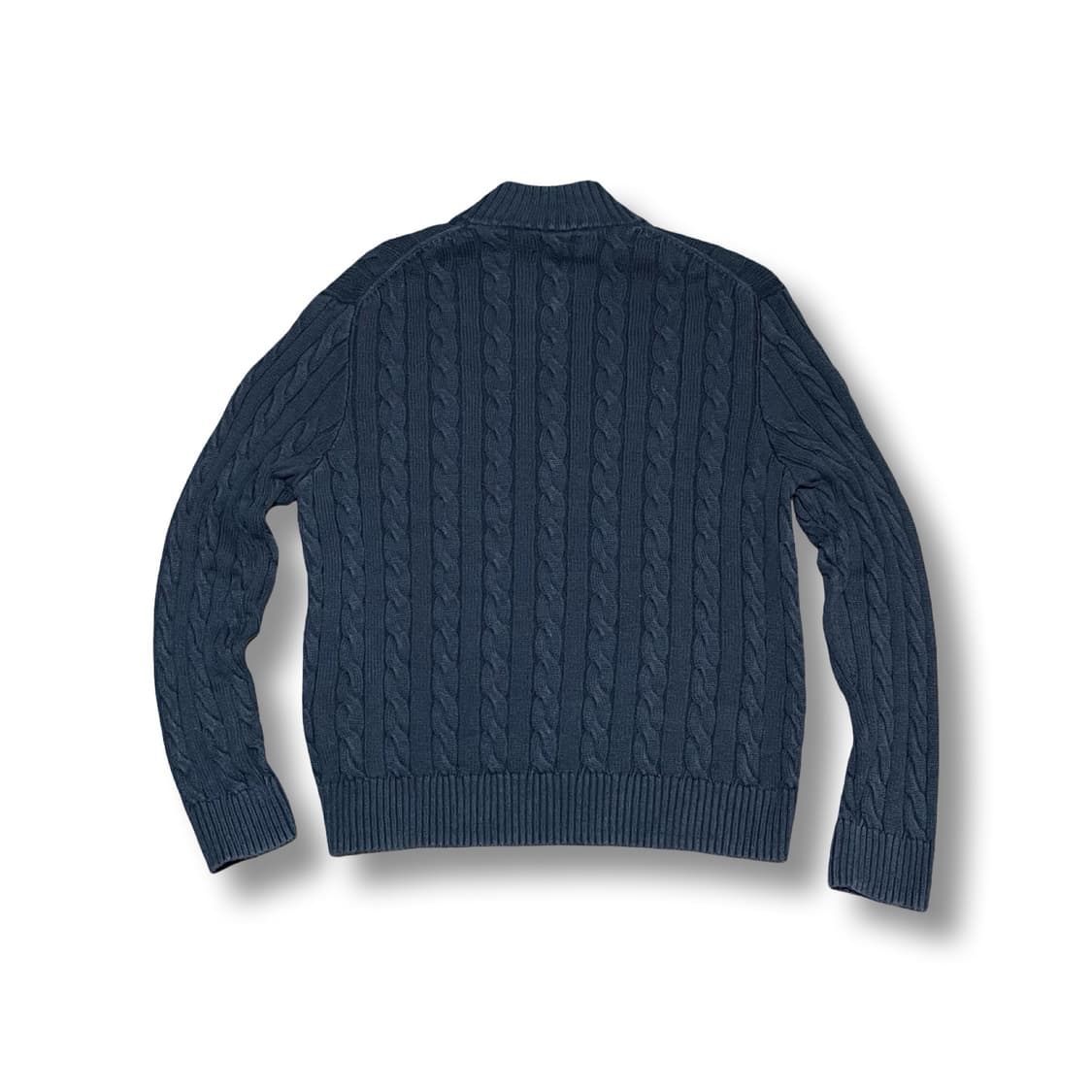 [XL] 폴로 랄프로렌 네이비 케이블 꽈배기니트 집업 상품이미지4