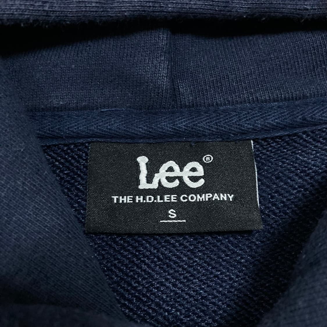 Lee 스펠아웃 빅로고 네이비 후드티 상품이미지3