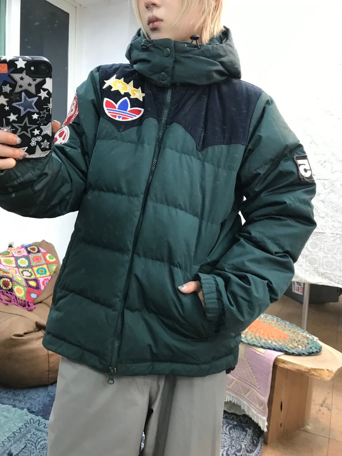 아디다스 뱃지 유로파 패치 덕다운 다운점퍼  상품이미지2