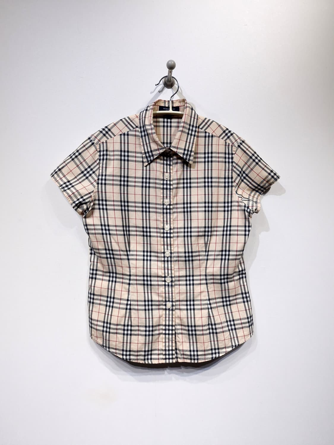 버버리(BURBERRY)노바체크 슬림핏 하프 셔츠 상품이미지1