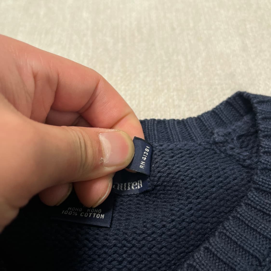 100 폴로 랄프로렌 코튼 브이넥 니트 상품이미지3