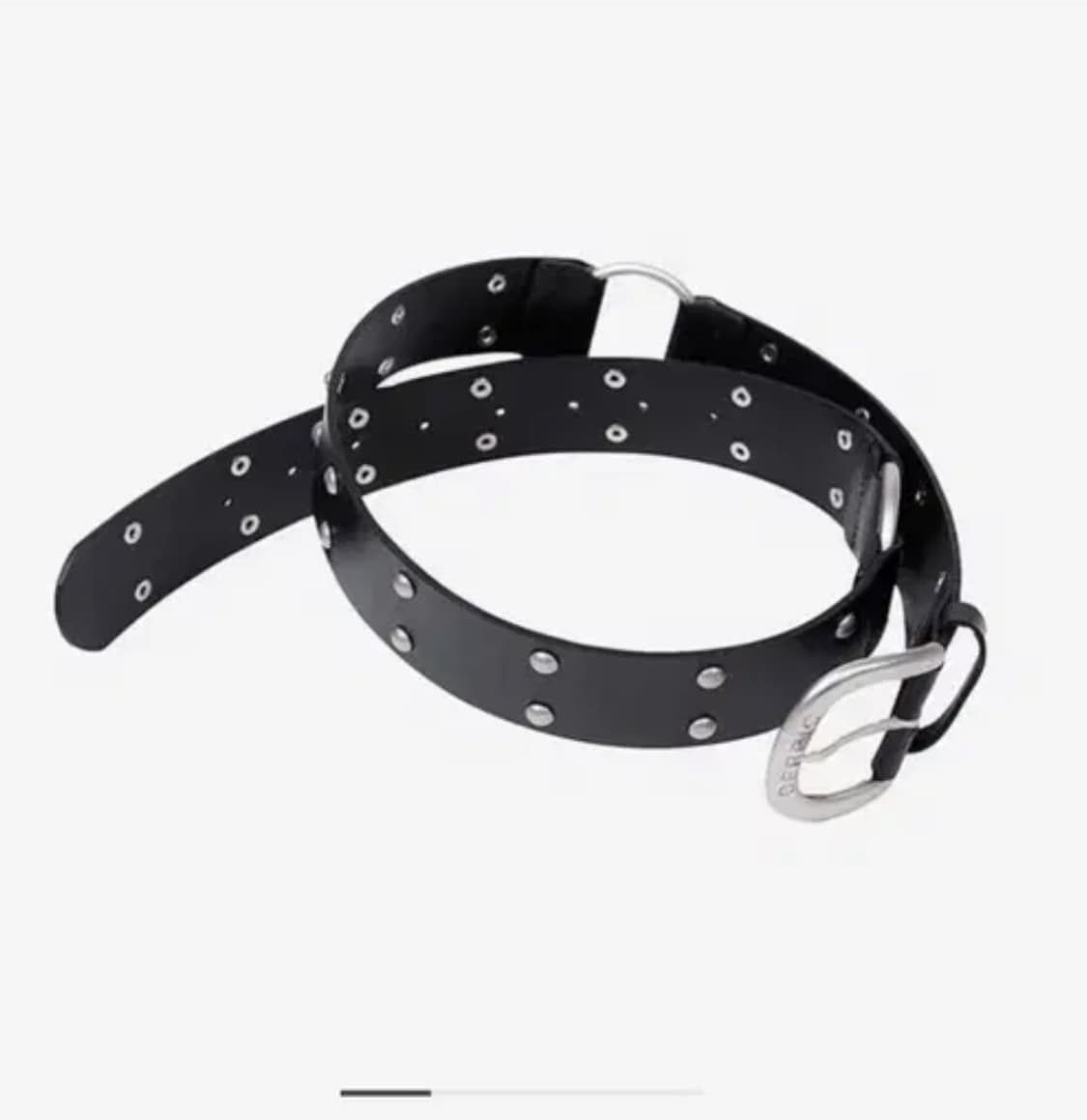 세릭 투링 벨트 Two ring rivet belt 블랙 상품이미지1
