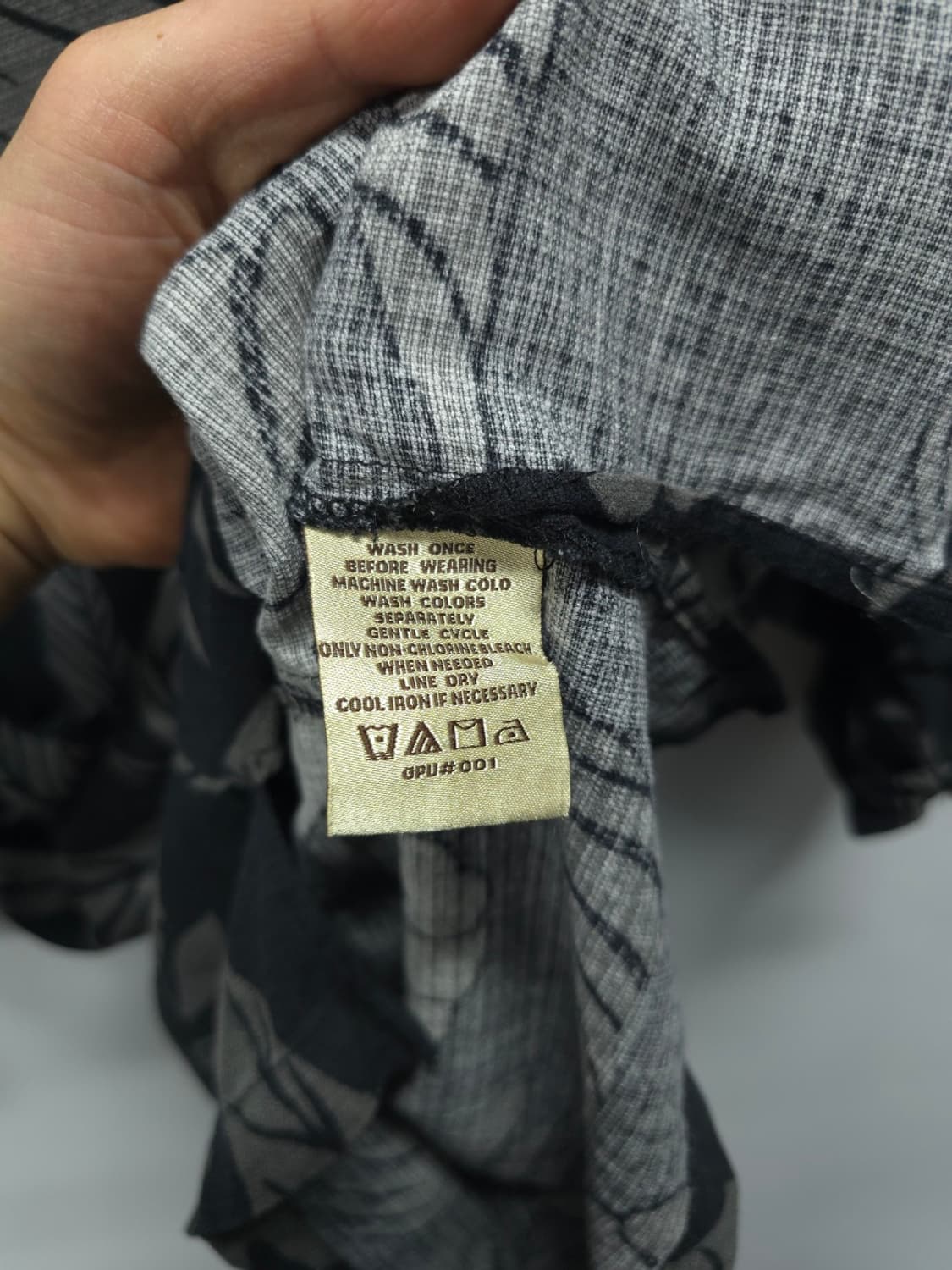 빈티지 자메이카 잭스 모노톤 보태니컬 실크 100% 알로하 셔츠 상품이미지10