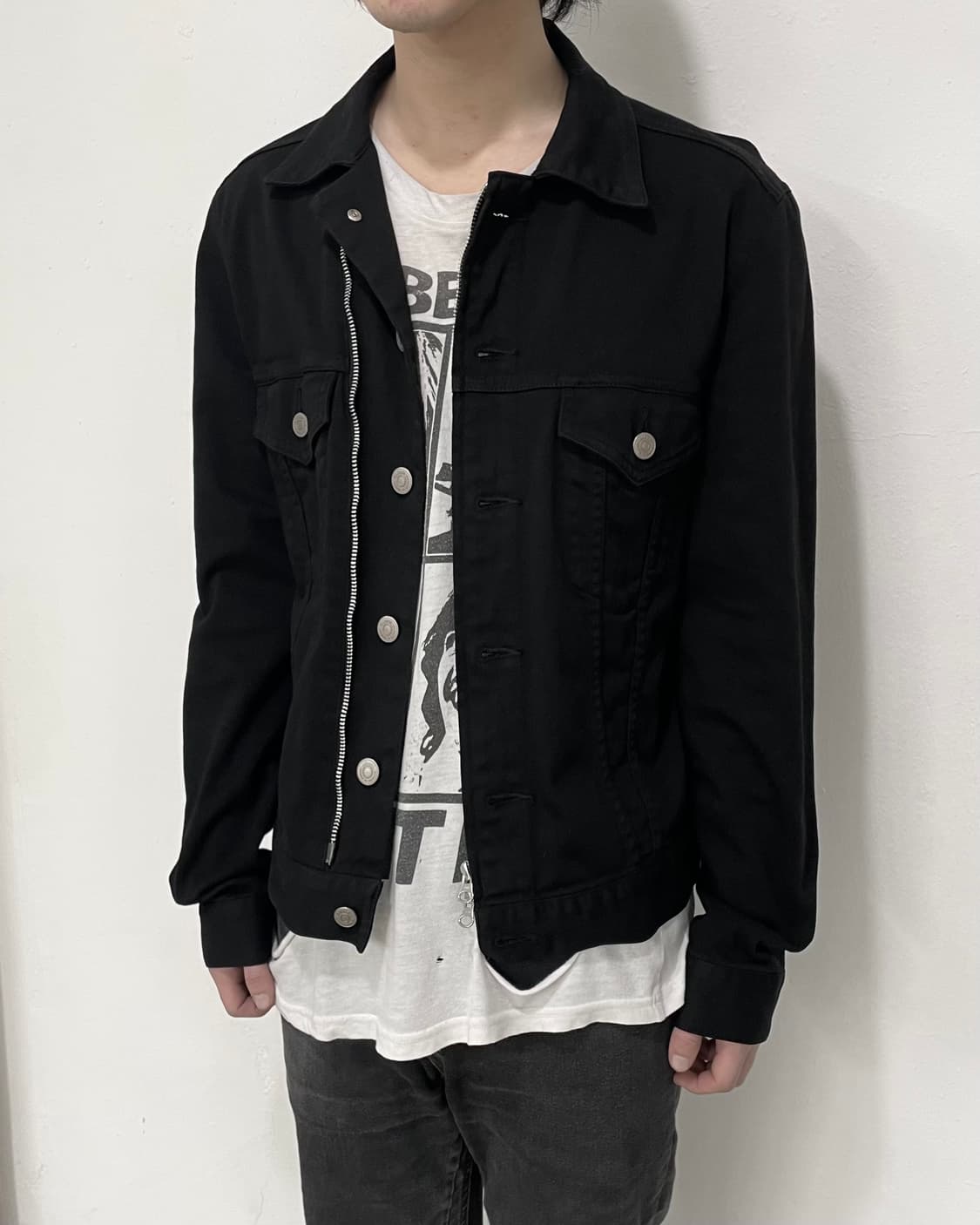 카반드주카 비대칭 데님 자켓 상품이미지2