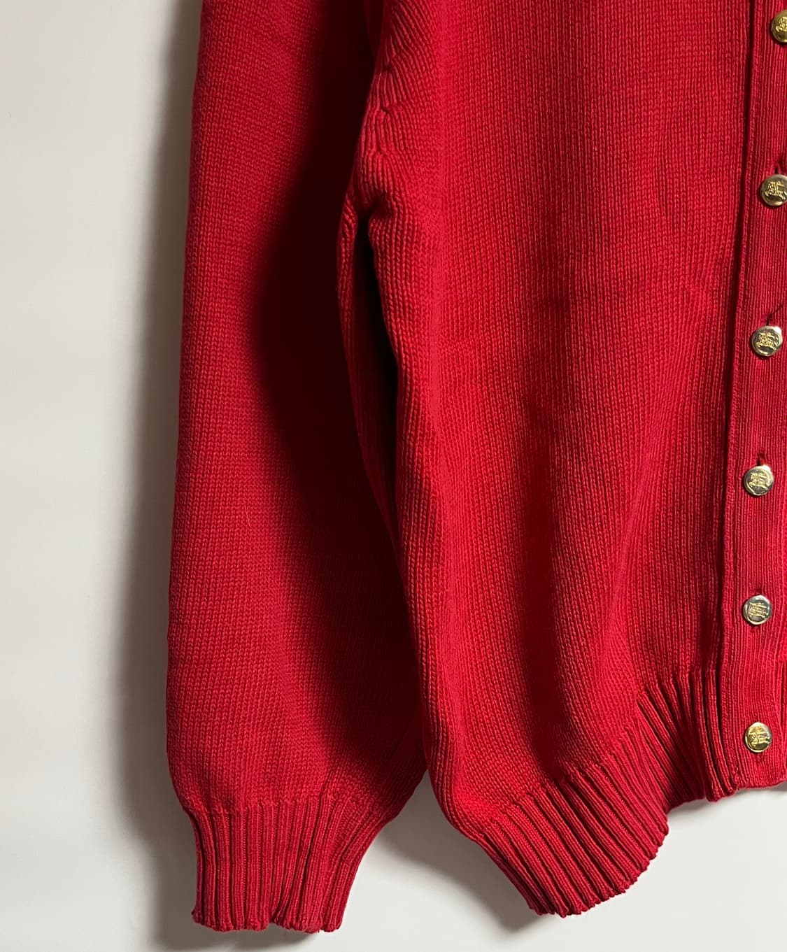 공용 버버리 레드 니트 가디건 스웨터 44 [XL] 상품이미지3