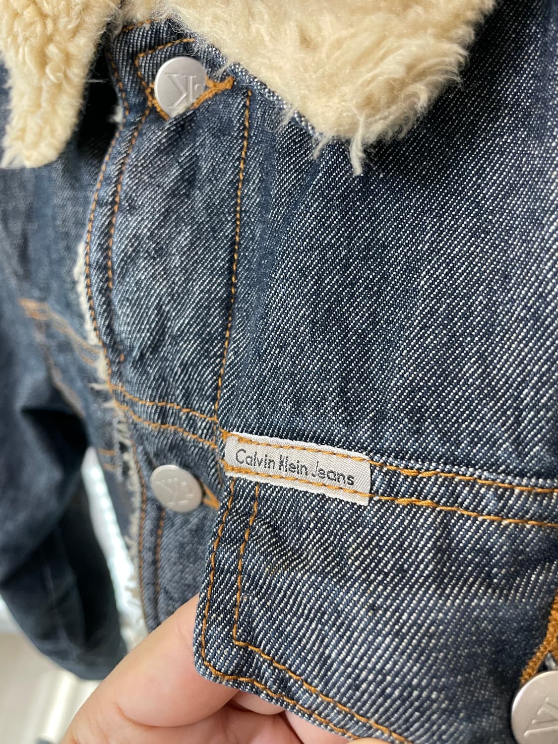 (S) 캘빈클라인 쉐르파 커버올 데님 자켓 상품이미지7