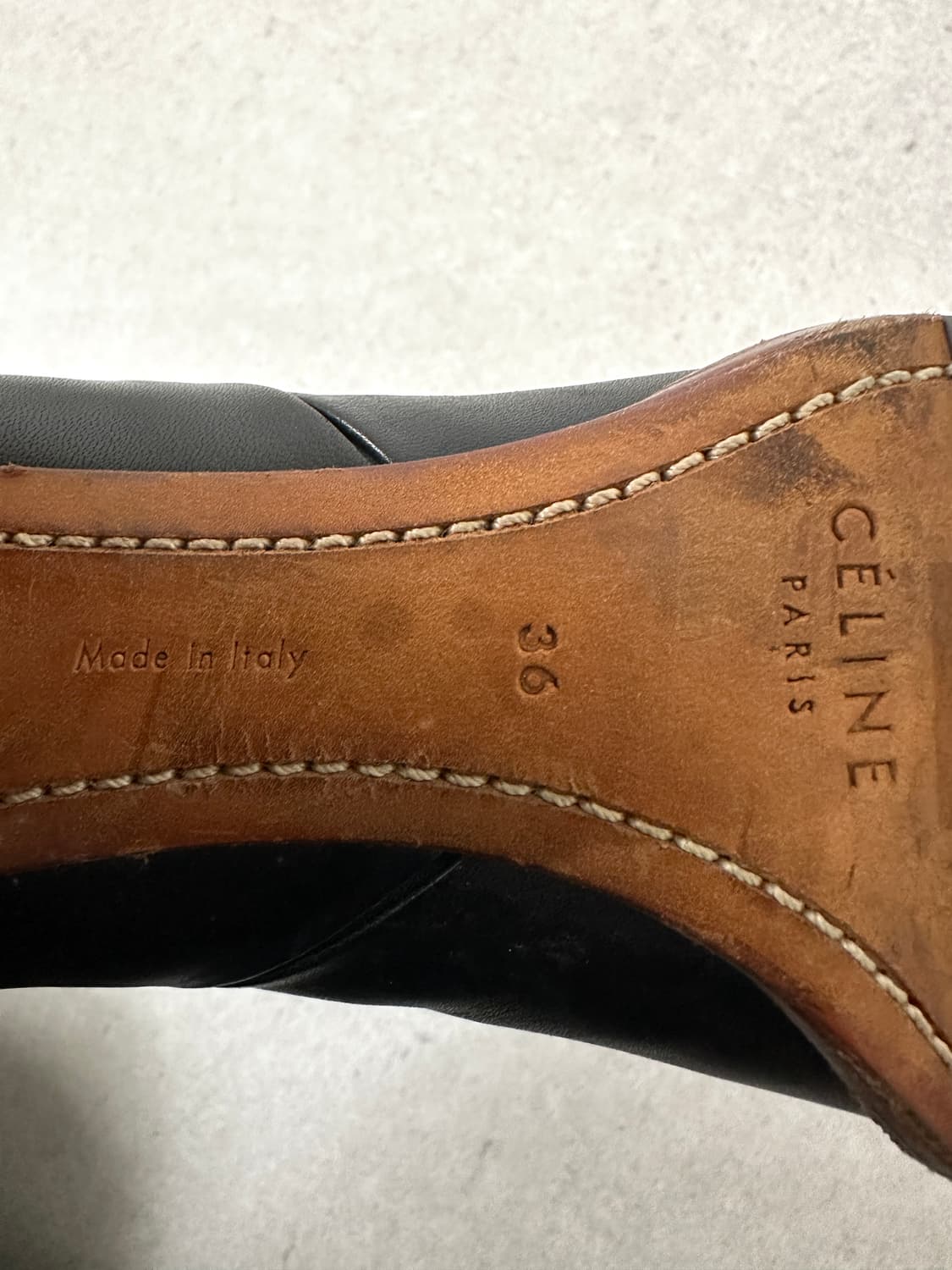 셀린느 2000s 램스킨 레더 블랙 롱부츠 상품이미지8