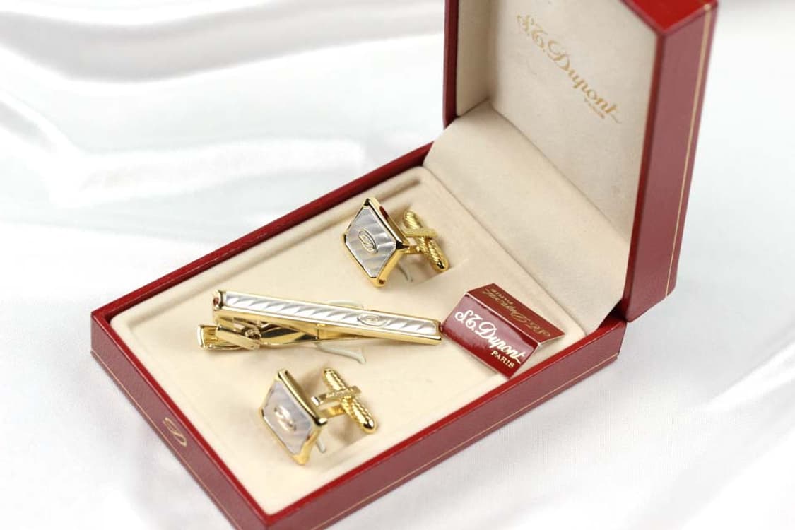 듀퐁 S등급 5.4cm 잉글랜드 오리지날 명품 넥타이핀 커프스 세트 상품이미지1