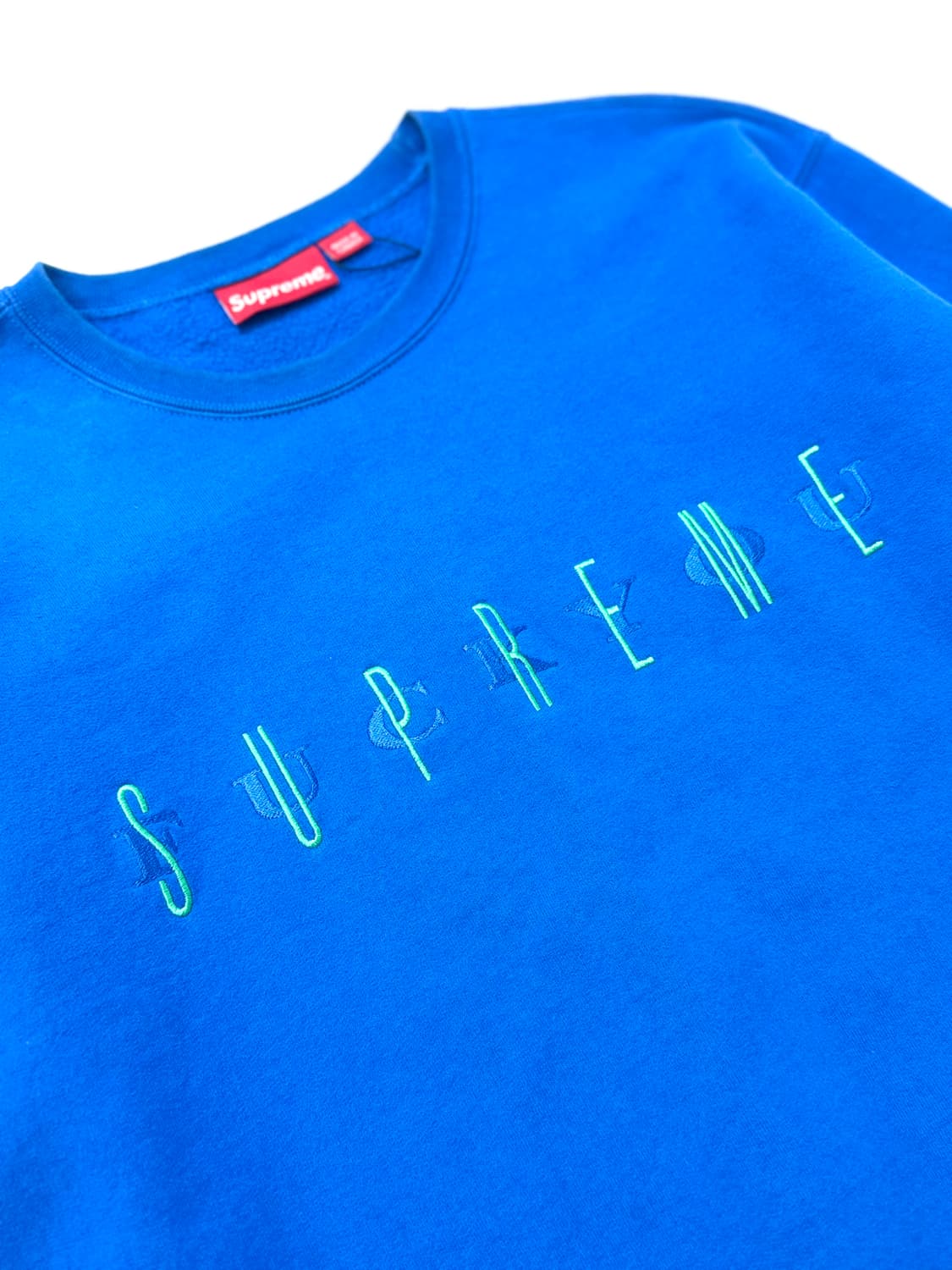 Supreme 슈프림 Fuck You 브라이트 블루 색상 크루넥 스웨트셔 상품이미지4