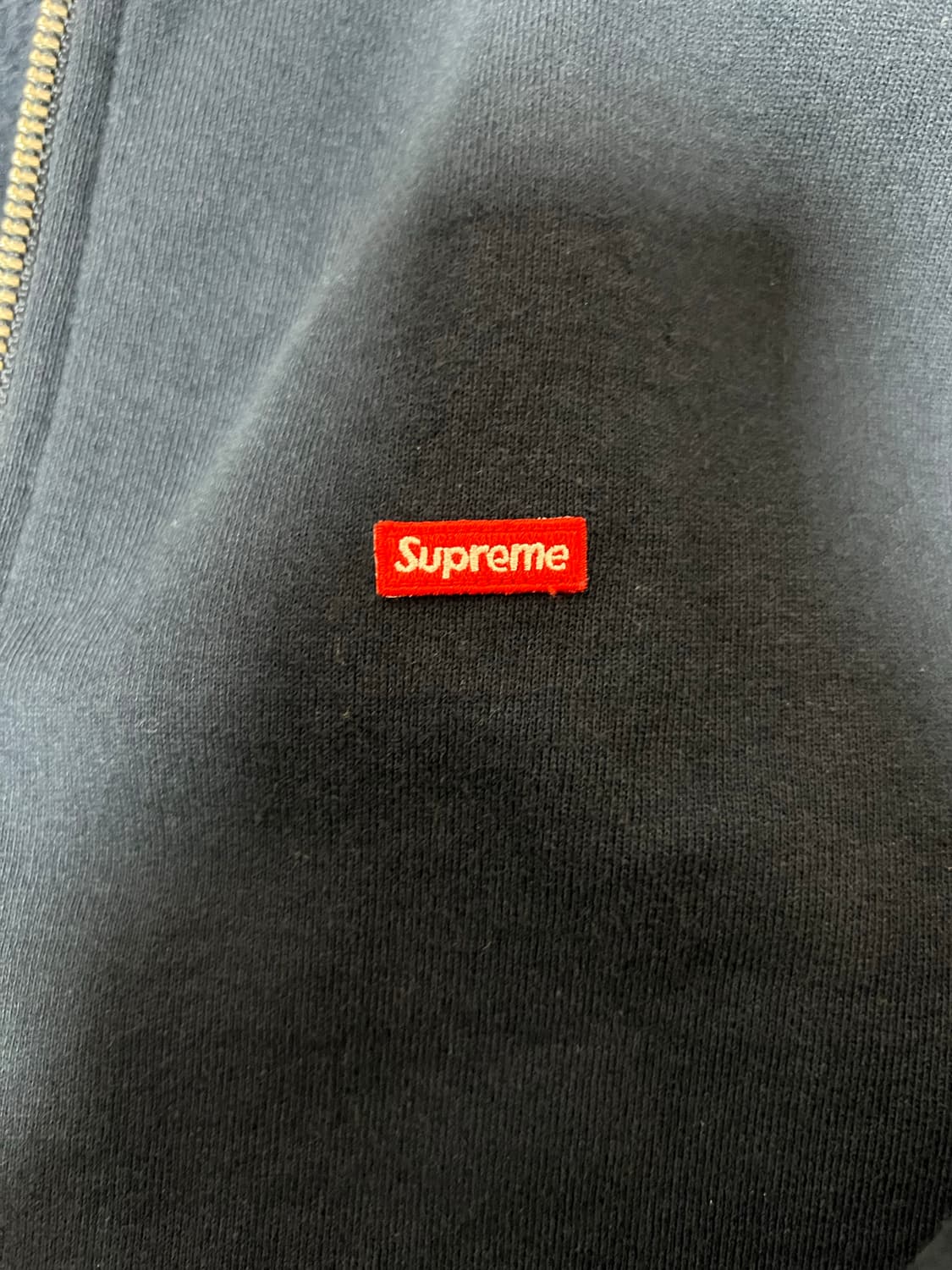 슈프림 스몰 박스 로고 네이비 후드집업 m 미디움 상품이미지2