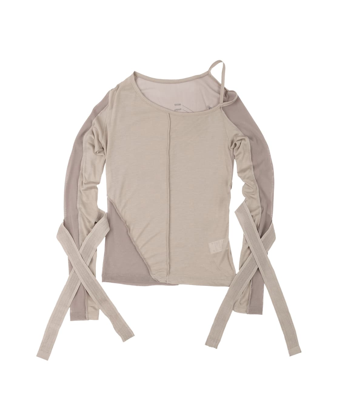 Bandage Mesh T-shirt / Brown 상품이미지1