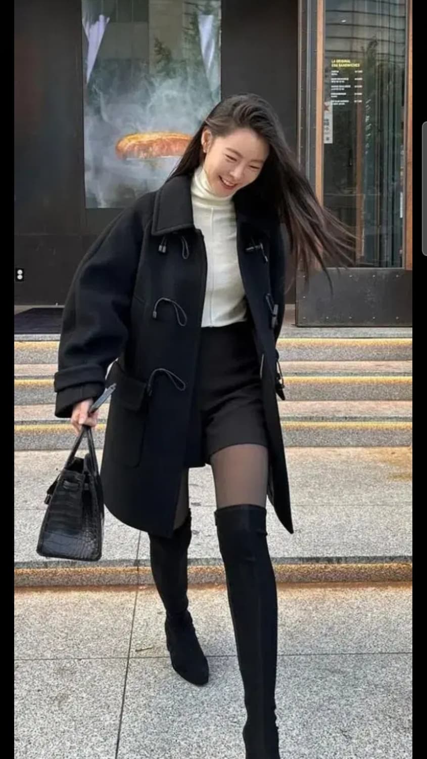 새제품 한스스타일 캐시 블렌드 더플코트 상품이미지2