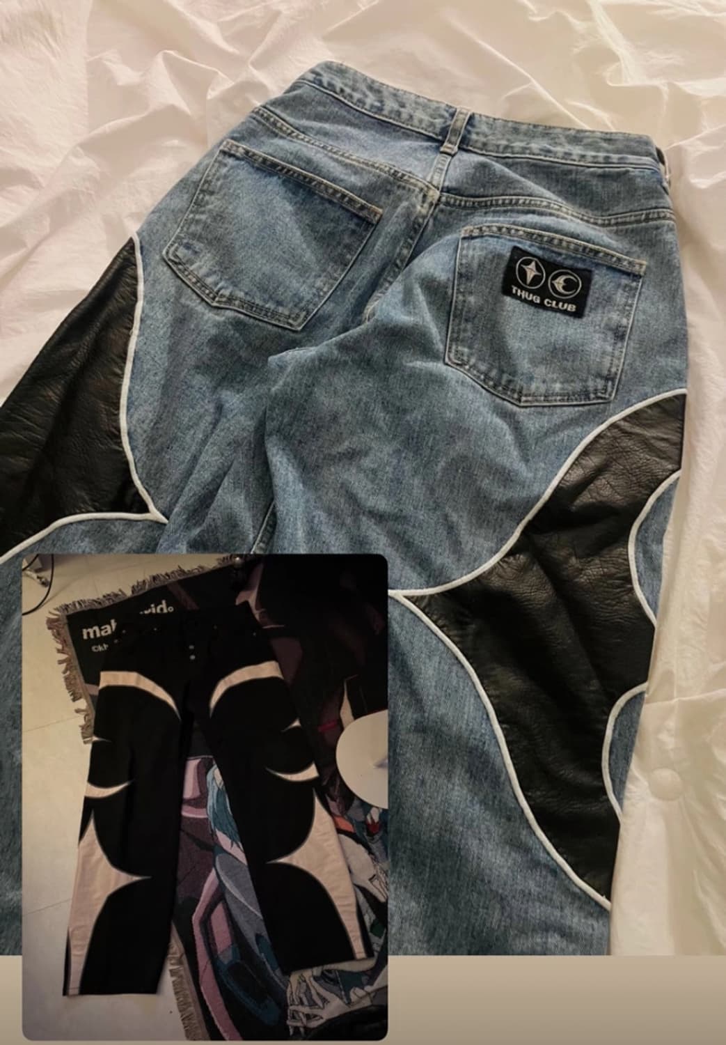 [1] 떠그클럽 tc 레더 워싱 데님 팬츠  (2개 일괄) 상품이미지1