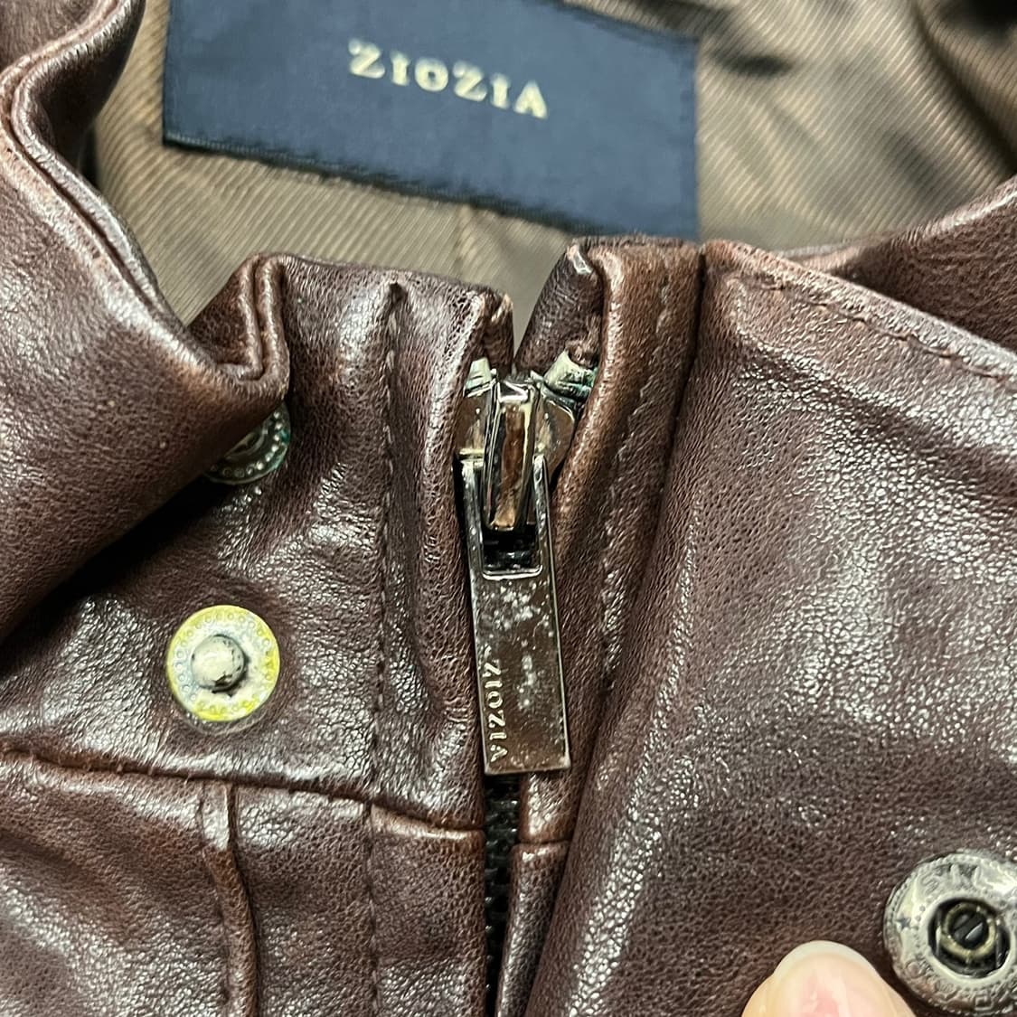 [정품/105] 지오지아 브라운 양가죽 자켓 b16 상품이미지6