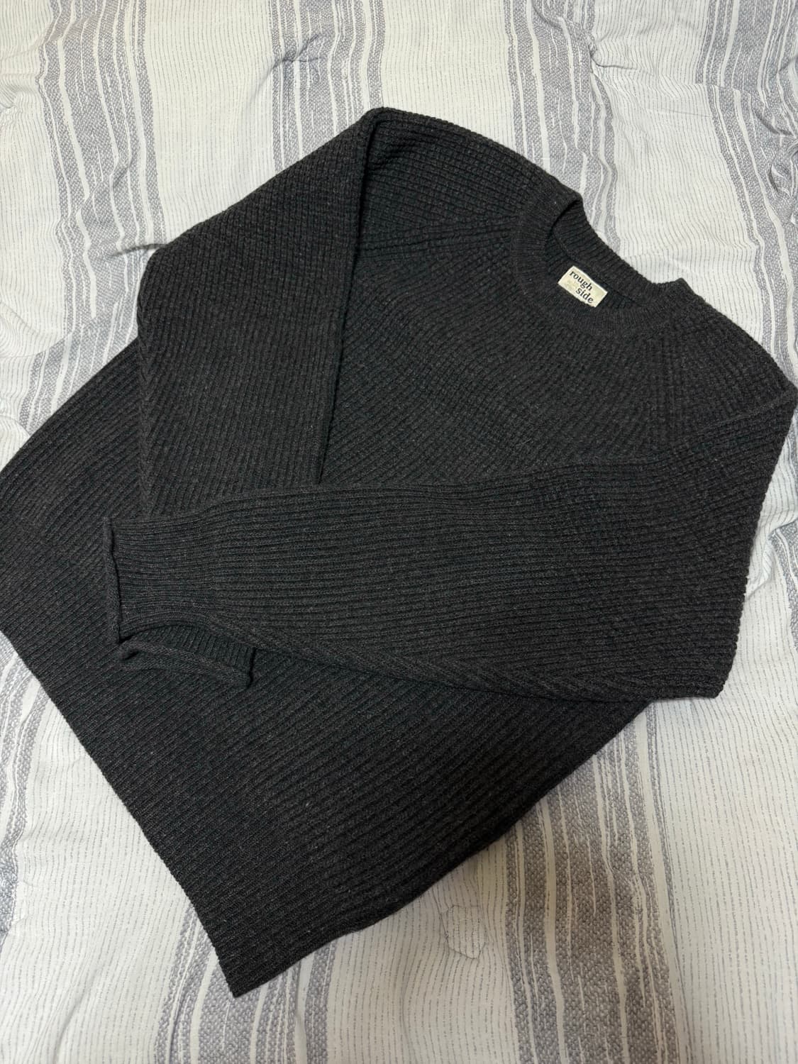 (3) 러프사이드 피셔맨 니트 차콜 상품이미지4