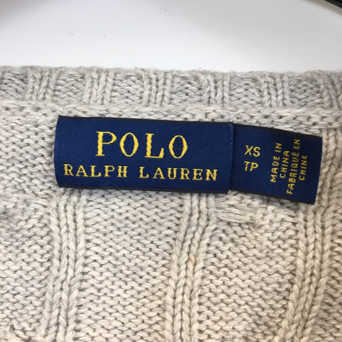 폴로 랄프로렌 상위라인 실버그레이 케이블니트 XS 상품이미지5