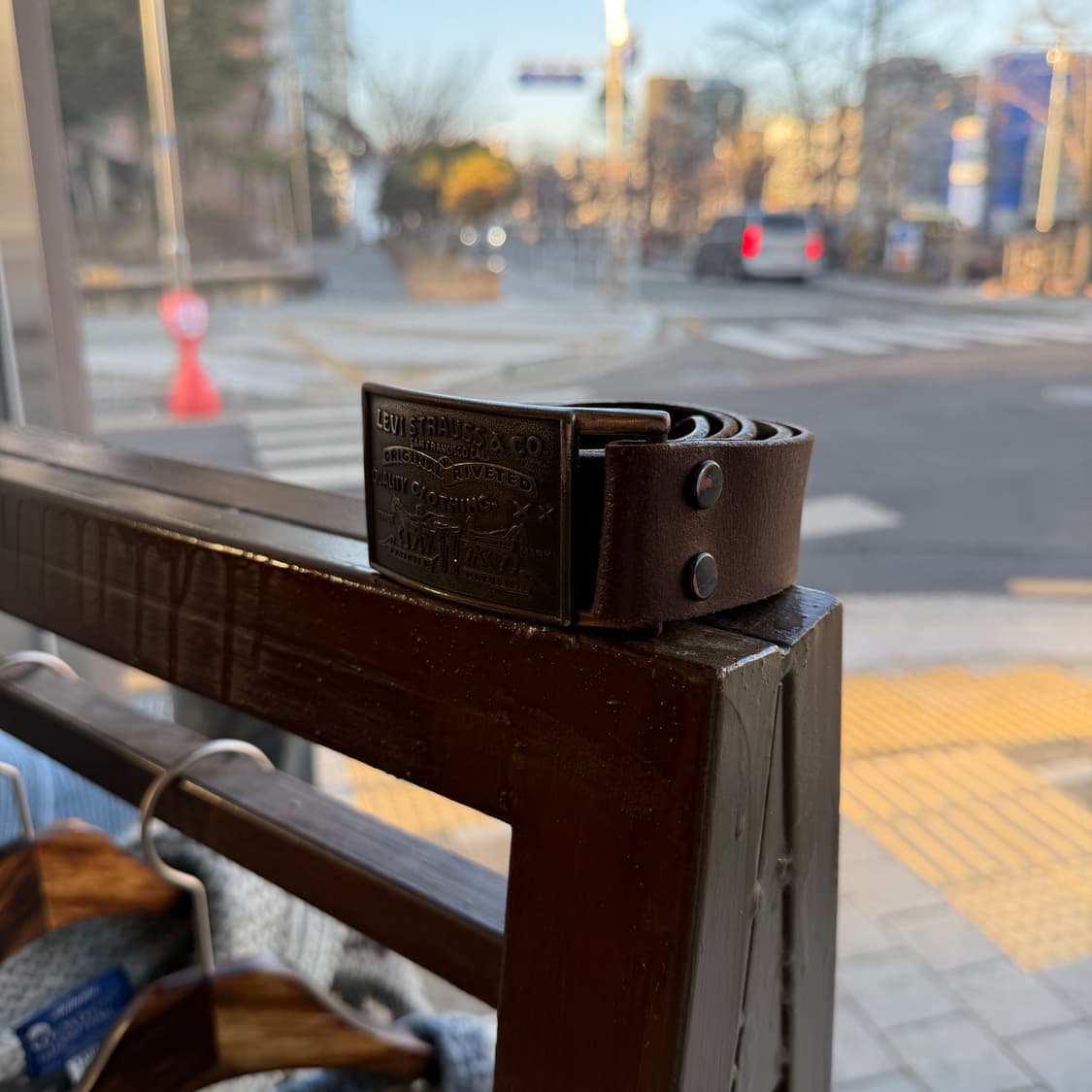 리바이스 버클 레더 벨트 상품이미지1