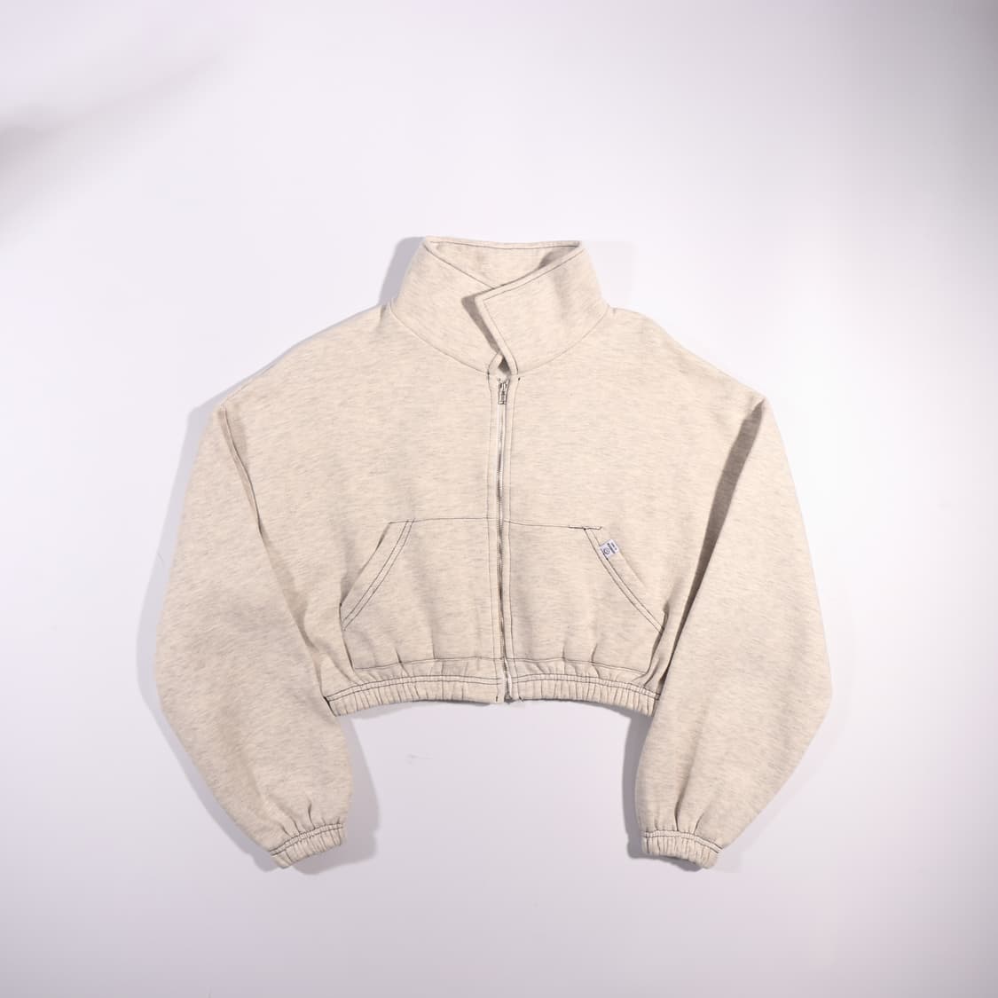 무아무아 크롭 스웻 집업 B608 상품이미지1