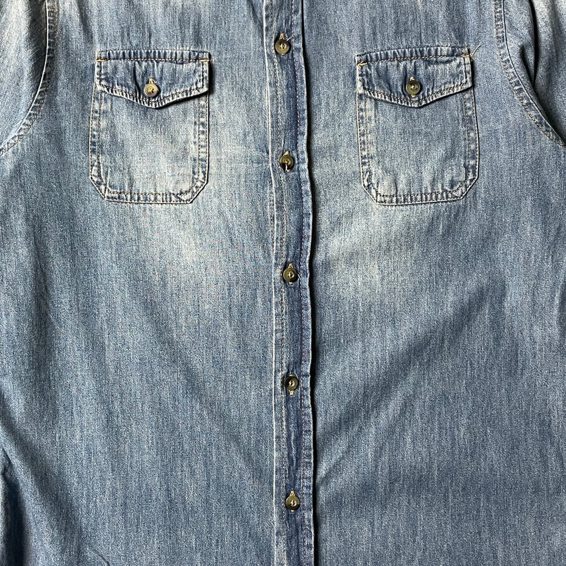 ARIZONA JEAN COMPANY 빈티지 데님 워싱 셔츠 A00549 상품이미지3