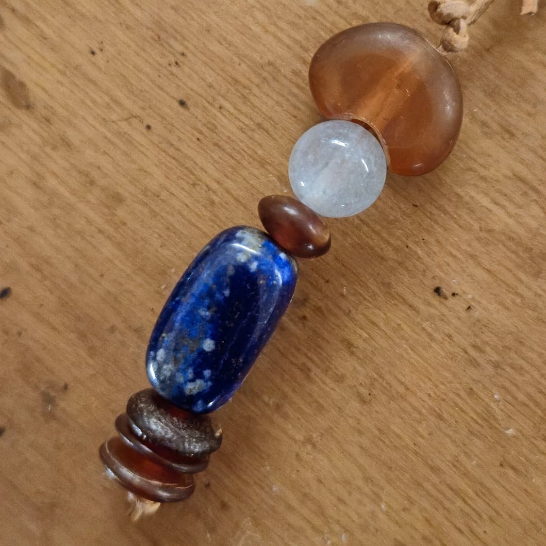 소뿔-아쿠아마린-라피스라줄리 열쇠고리 상품이미지2