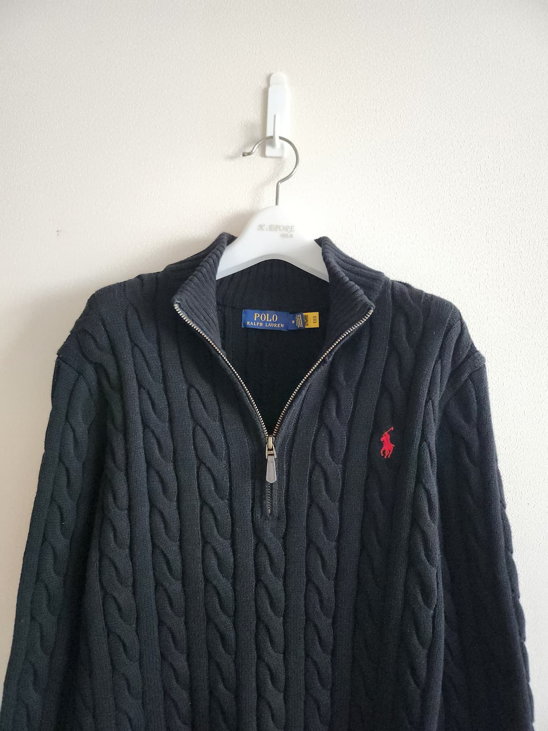 폴로 하프집업 케이블니트 (M 상품이미지1