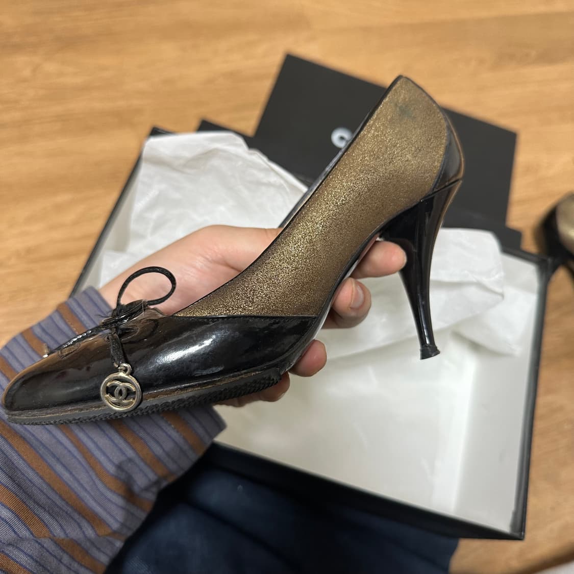 샤넬 로고 컬랙션 힐 35 박스 풀 상품이미지6