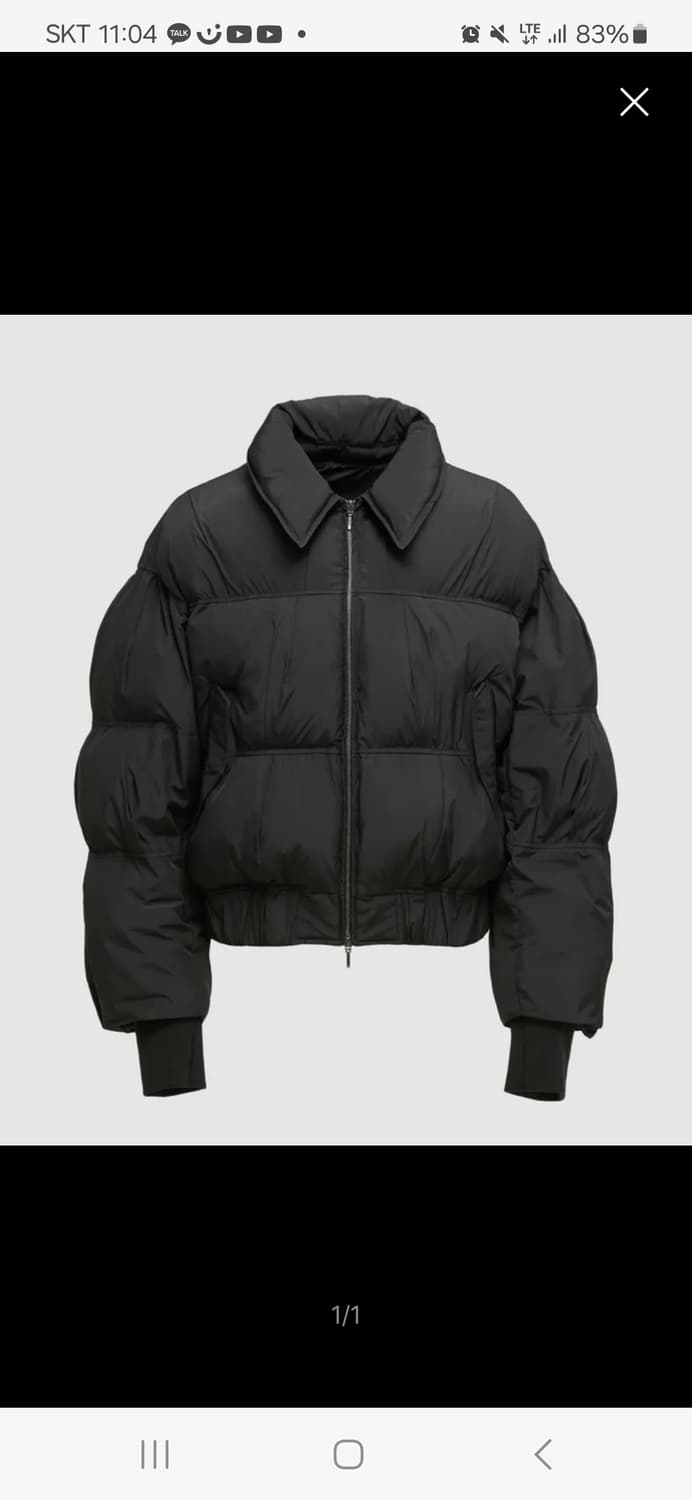 (쿠어) 닷츠 퍼프 플라이트 칼라 점퍼 블랙 m 판매 상품이미지1