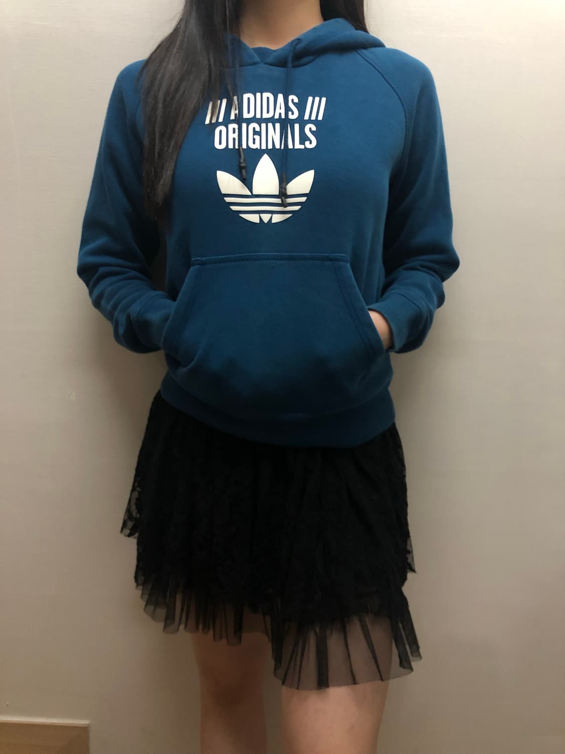 빈티지 아디다스 블루 파이어버드 후디 상품이미지6