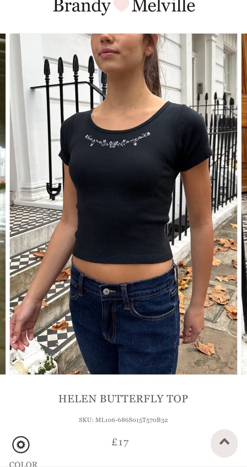 브랜디멜빌 나비자수 반팔티 상품이미지2